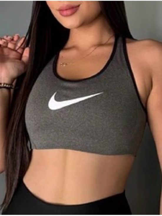Nike Other - MSRP $42 NEW Nike Grey Racerback Sports Bra with White Swoosh